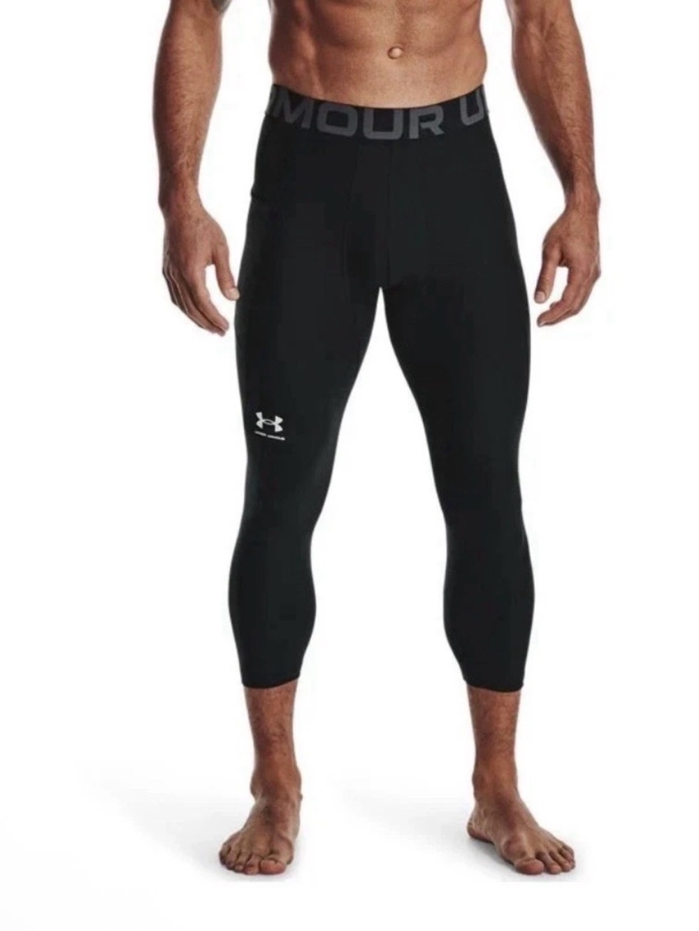 Under Armour Men's HeatGear Armour 3/4 Compression Leggings Black Size M